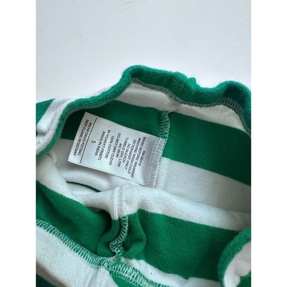 Sarah's Prints Green Stripe Christmas Pajama Pants - Size 5 - Picture 3 of 3